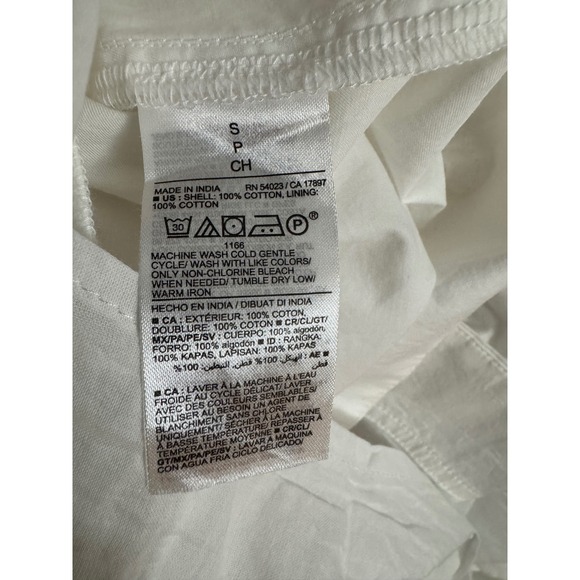 NWT Old Navy Women's White 100% Cotton Puff Sleeve Cut-Out Mini Dress Size Small - Picture 4 of 11